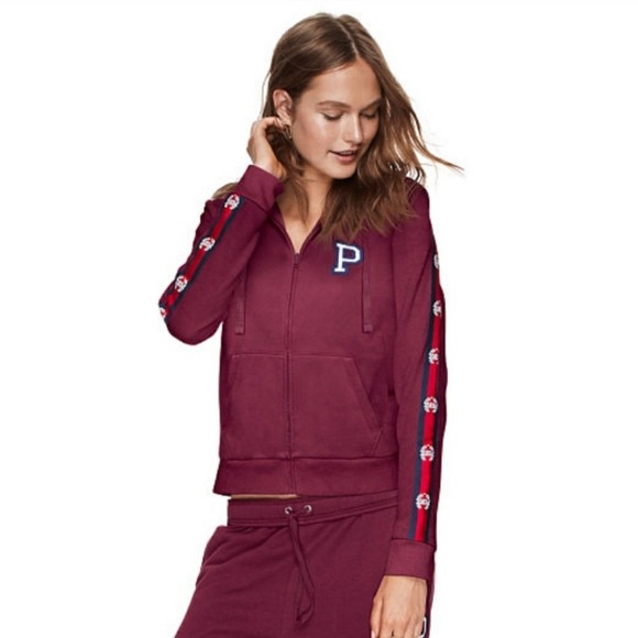 PINK Victoria's Secret Tops - 🖤VS PINK Perfect Full Zip Hoodie🖤